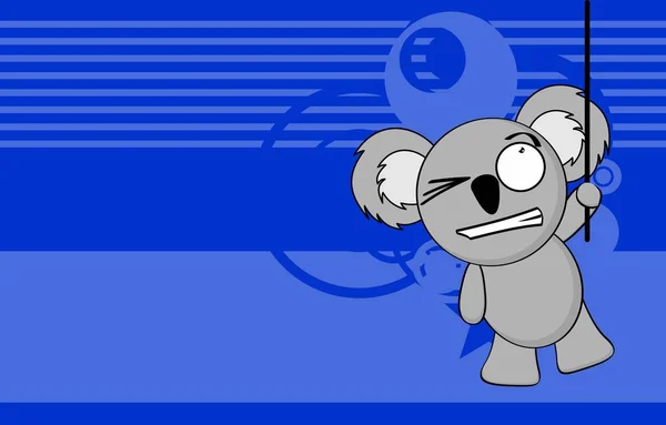 Kleine mollige Koala Karikatur Ausdruck Hintergrund — Stockvektor