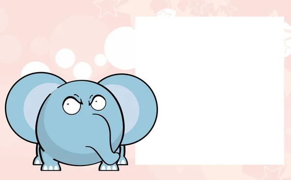 Cute Baby Ball Elephant Cartoon Expression Background Vector Format — Stock Vector