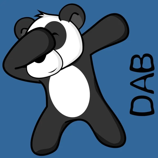 Dab Dabbing Pose Panda Urso Criança Desenho Animado Formato Vetorial —  Vetores de Stock