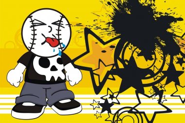 komik küçük çocuk beyzbol baş ifade arka plan Vektör formatında düzenlemek çok kolay 