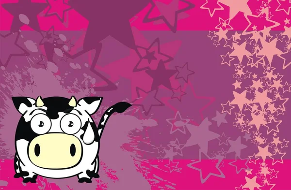 Mignon Petit Fond Boule Vache Format Vectoriel Très Facile Éditer — Image vectorielle