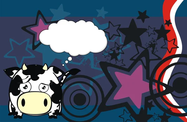 Mignon Petit Fond Boule Vache Format Vectoriel Très Facile Éditer — Image vectorielle