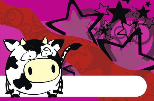Mignon Petit Fond Boule Vache Format Vectoriel Très Facile Éditer — Image vectorielle