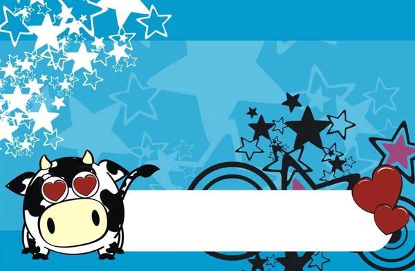 Mignon Petit Fond Boule Vache Format Vectoriel Très Facile Éditer — Image vectorielle