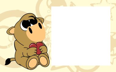 Şirin Bebek deve Sevgililer resim çerçeve arka plan Vektör formatında düzenlemek çok kolay 