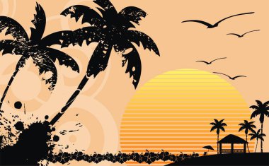 Yaz hawaiian tropic arka plan Vektör formatında düzenlemek çok kolay