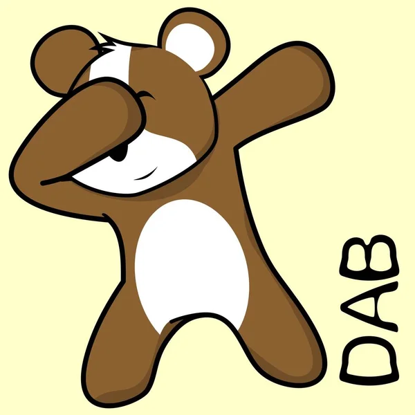 Dab Dabbing Pose Hamster Kid Cartoon Vector Format Very Easy — Stock Vector