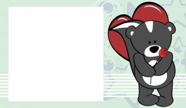 Şirin Bebek kokarca seviyorum Sevgililer resim çerçeve arka plan Vektör formatında çok kolay düzenlemek için 