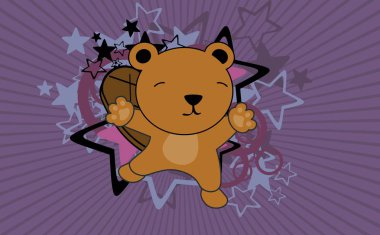 Şirin Bebek kunduz Vektör formatında düzenlemek çok kolay karikatür arka plan atlama