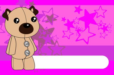 Şirin peluş köpek oyuncağı Kawaii tarzı çizgi film geçmişi