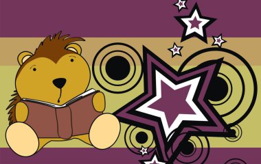 Şirin bebek kirpi Kawaii kitabını vektör formatında tutuyor. Düzenlemesi çok kolay.