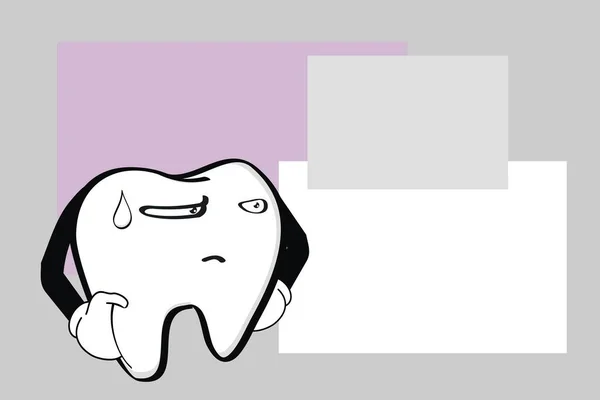 Molar Dental Dente Desenho Animado Fundo Formato Vetorial —  Vetores de Stock