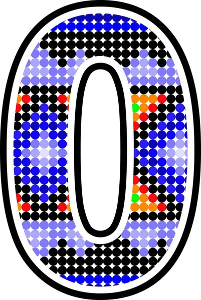 Mexicain Huichol Art Coloré Zéro Nombre Format Vectoriel — Image vectorielle
