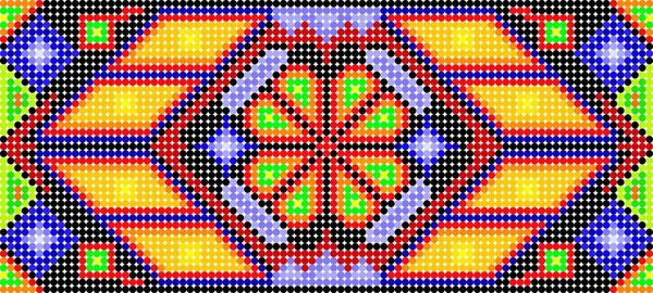 Meksika huichol sanat arka planı vektör biçiminde