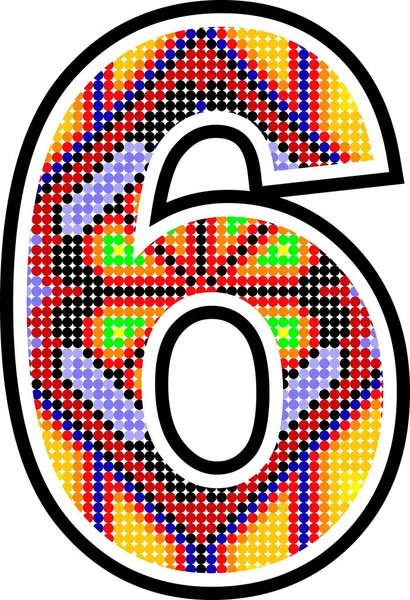 墨西哥胡椒粉艺术六位数的矢量格式 — 图库矢量图片
