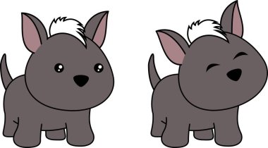 Meksikalı köpek xoloitzcuintle karikatürü vektör biçiminde ayarlandı