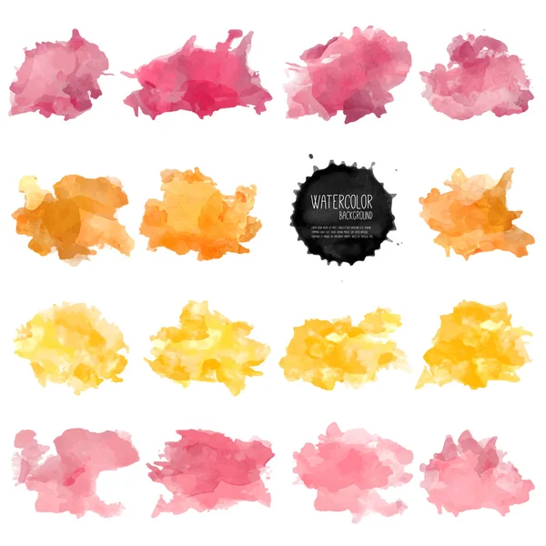 Real watercolor textures. — Stock Vector