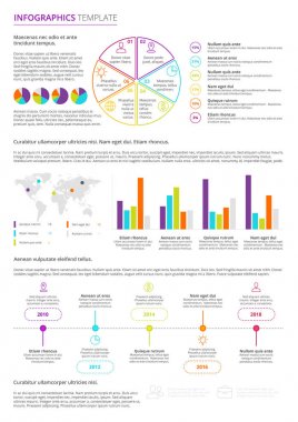 Infographic şablonu parlak renkler