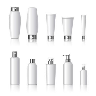 Gerçekçi gümüş Kozmetik Şişeler 
