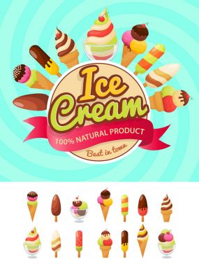 dondurma renkli koleksiyonu. 