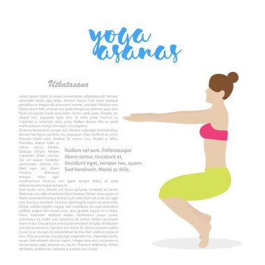 Yoga asanas illüstrasyon.