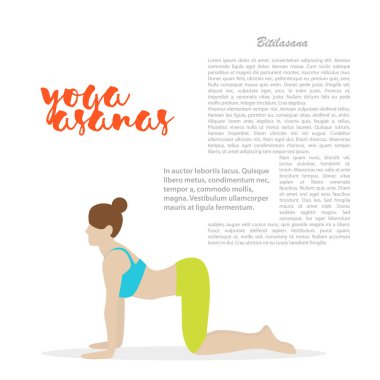 Yoga asanas illüstrasyon.