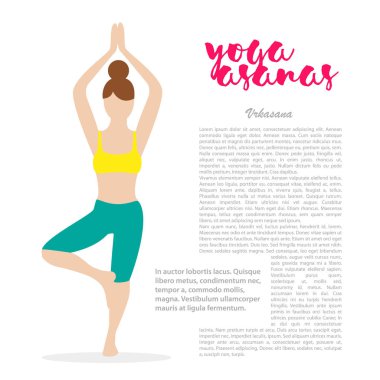 Yoga asanas illüstrasyon.
