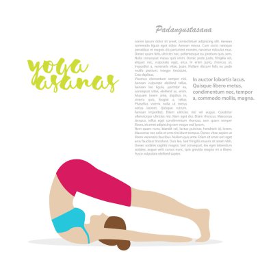 Yoga asanas illüstrasyon.