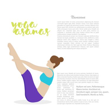 Yoga asanas illüstrasyon.