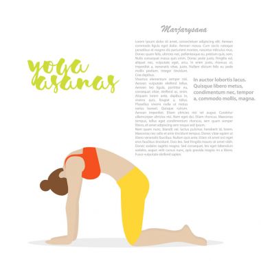 Yoga asanas illüstrasyon.