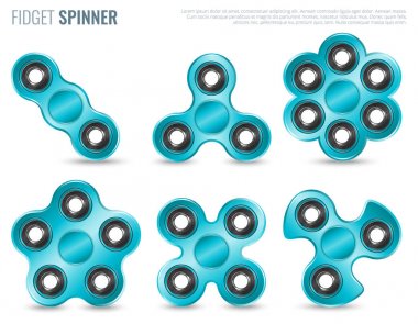El spinner oyuncaklar gerçekçi kümesi