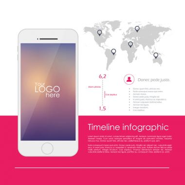 Phone infographic background clipart