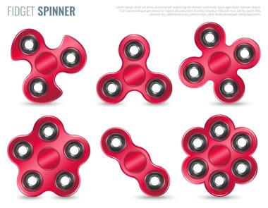 El spinner oyuncaklar gerçekçi kümesi