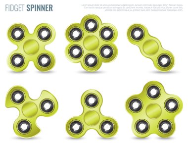 El spinner oyuncaklar gerçekçi kümesi