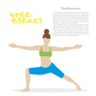 Yoga asanas illüstrasyon.