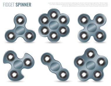 El spinner oyuncaklar gerçekçi kümesi
