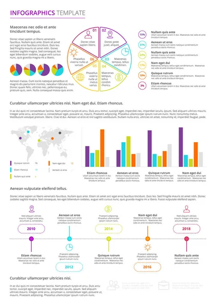 Infographic şablonu parlak renkler