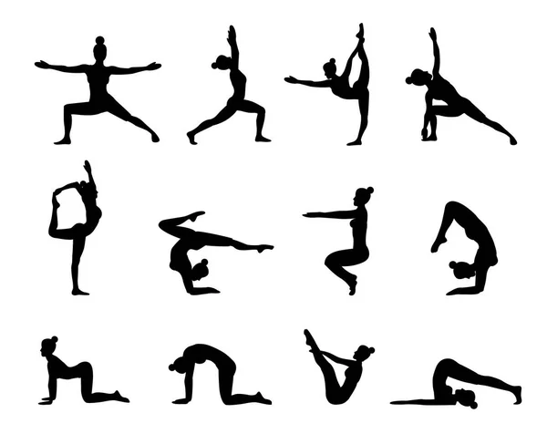 Yoga pozlar siluet