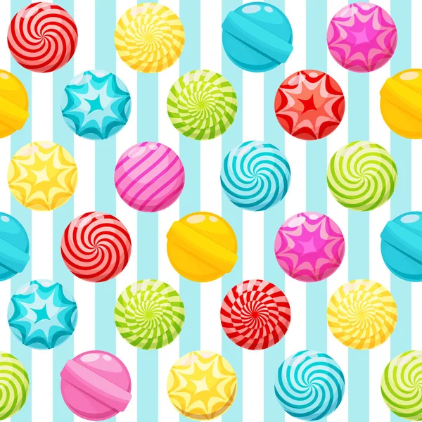 Süße Bonbons nahtlose Muster . — Stockvektor