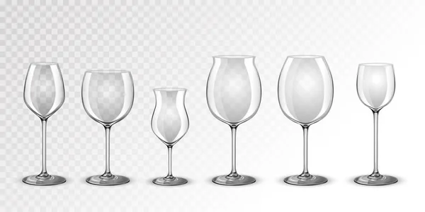 Vasos de vino vacíos — Archivo Imágenes Vectoriales