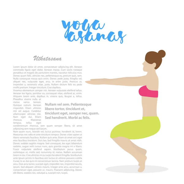 Yoga asanas illüstrasyon.