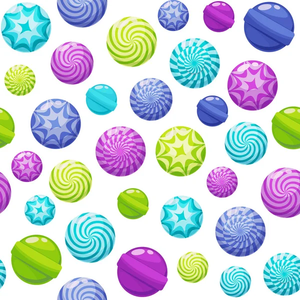 Bonbons sucrés motif sans couture  . — Image vectorielle