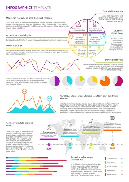 Infographic şablonu parlak renkler