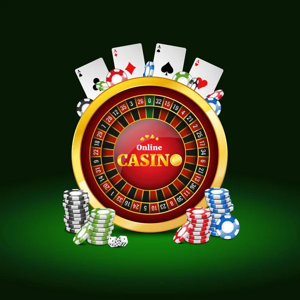 Fundo casino online —  Vetores de Stock