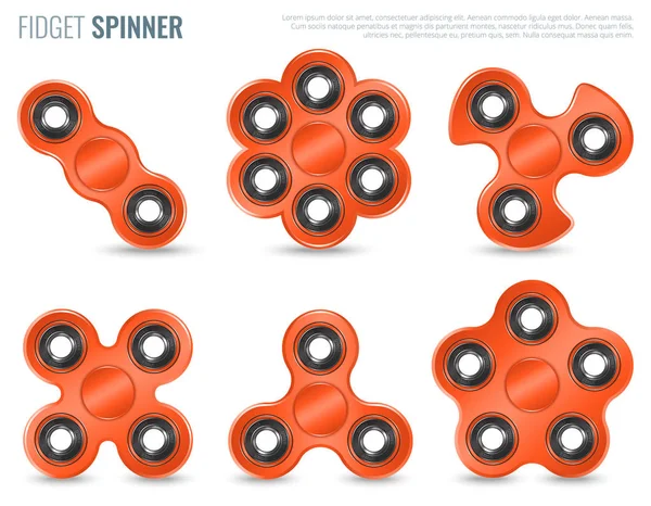 El spinner oyuncaklar gerçekçi kümesi