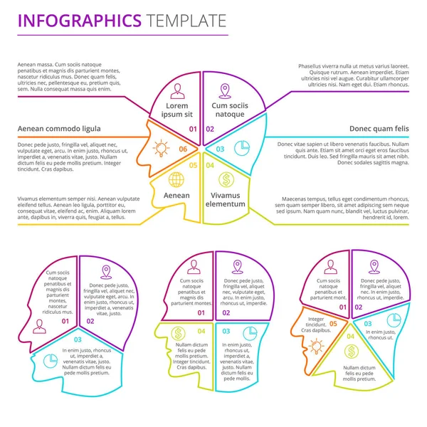 Infografika szablon z jasnych kolorach — Wektor stockowy