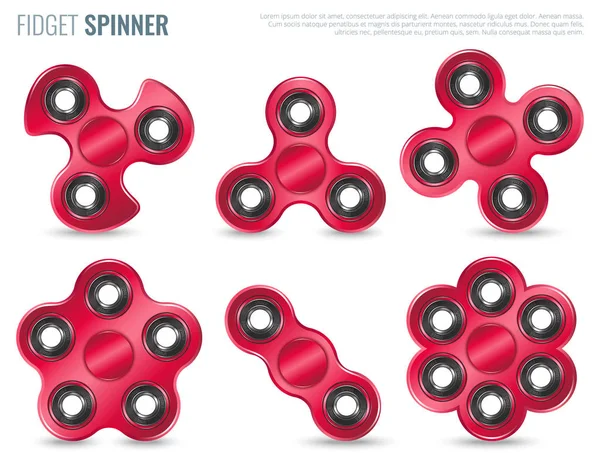 El spinner oyuncaklar gerçekçi kümesi
