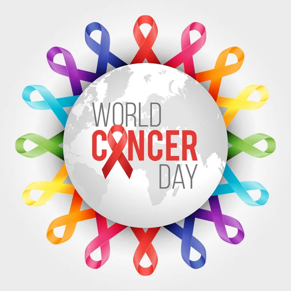 Dünya kanser farkındalık şerit arka plan.