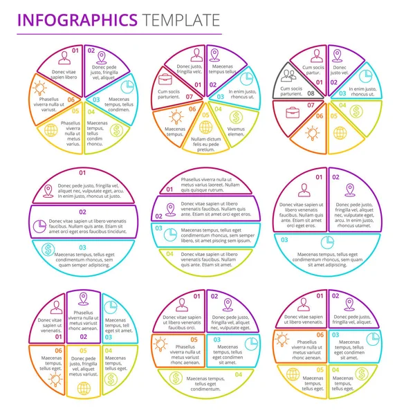 Infografika szablon z jasnych kolorach — Wektor stockowy