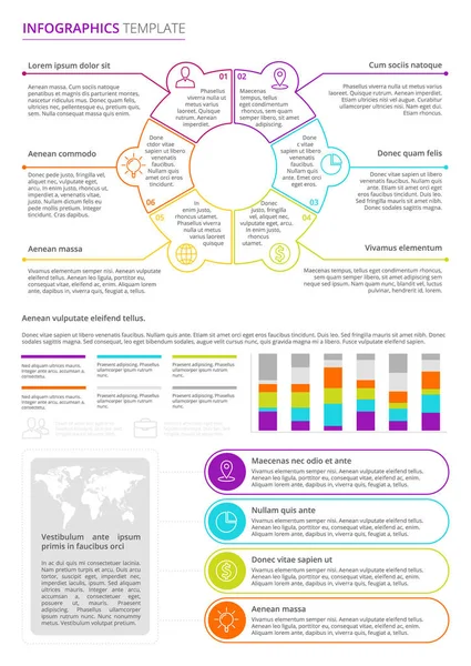 Infographic şablonu parlak renkler